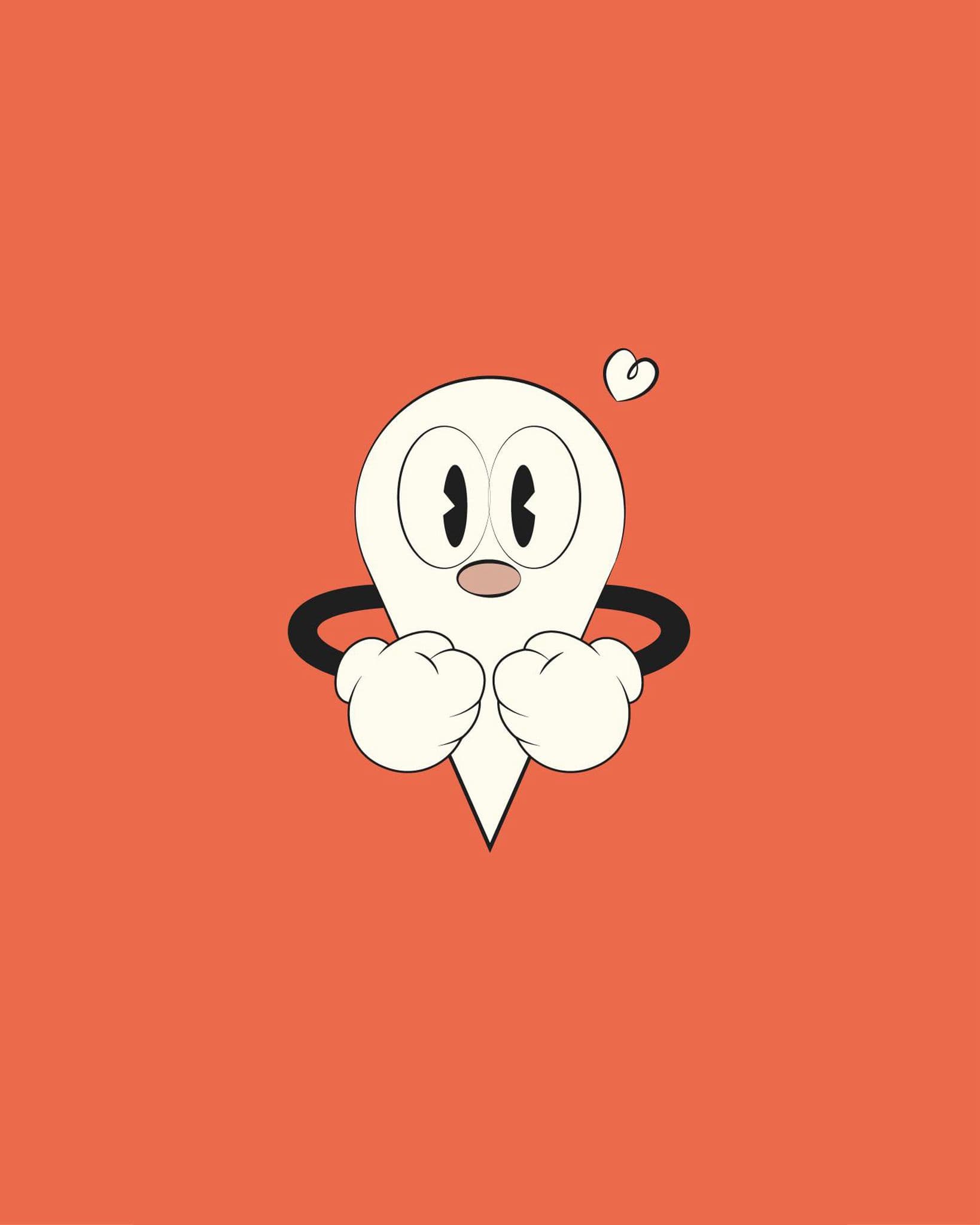 La mascotte pin de localisation Bouillotte